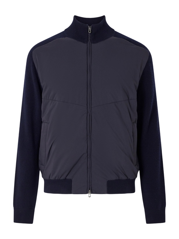Photo: SEASE - Virgin Wool and Shell Bomber Jacket - Blue
