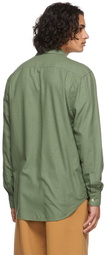 Our Legacy Green Silk Noil Classic Shirt