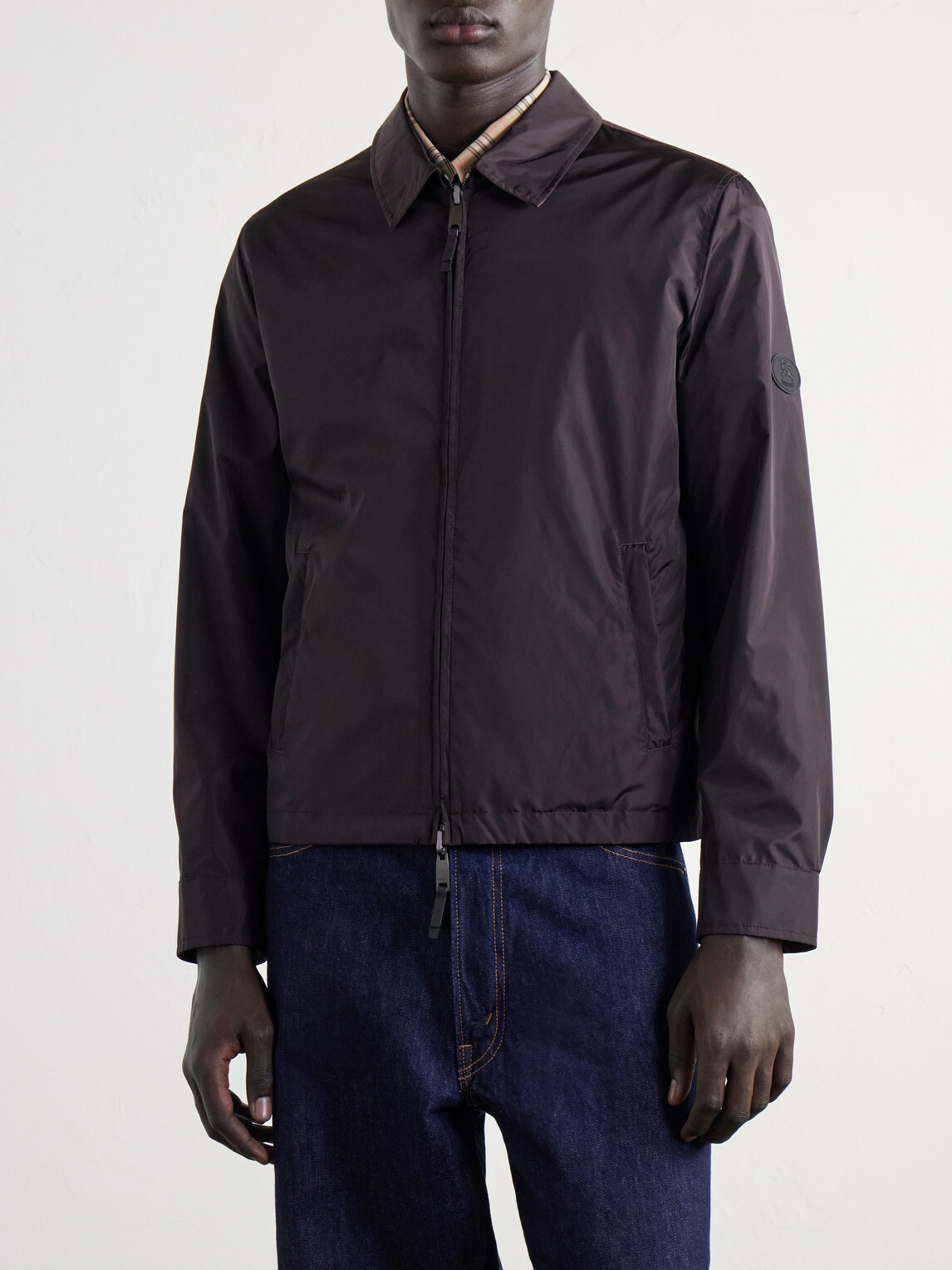 Burberry - Logo-Appliquéd Shell Jacket - Brown