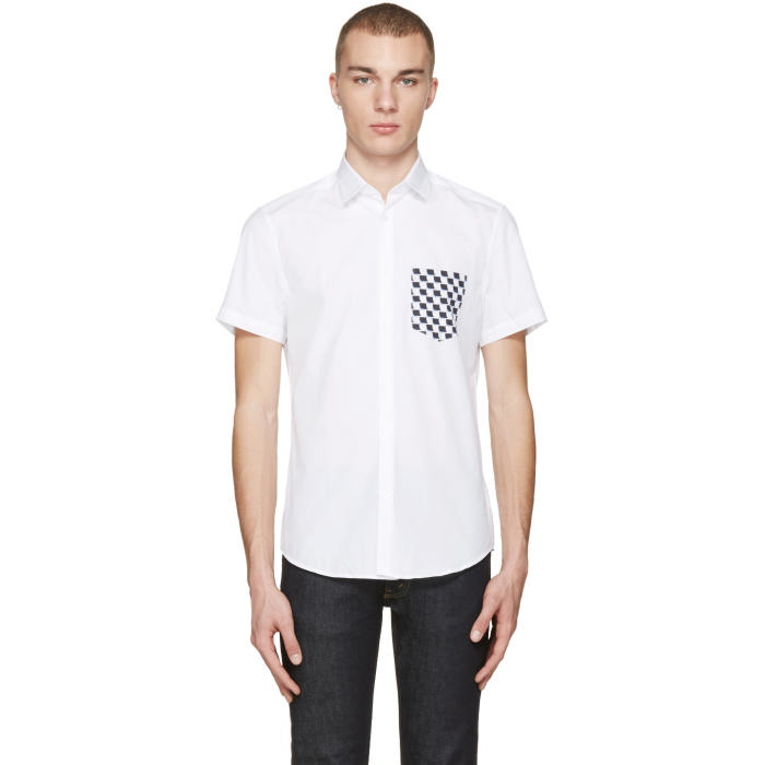 Photo: Kenzo White Contrast Pocket Shirt