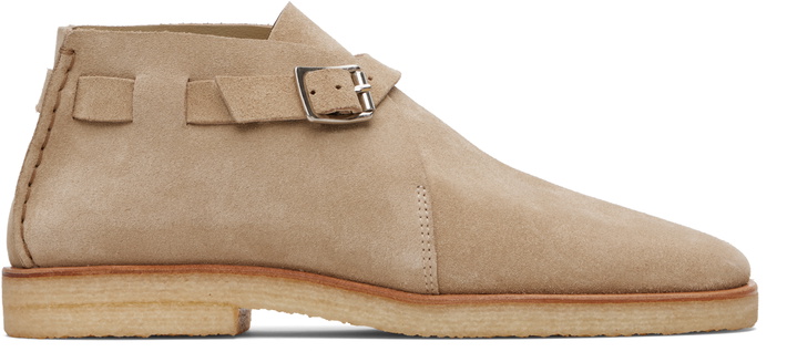 Photo: LEMAIRE Beige Buckle Slip On Desert Boots