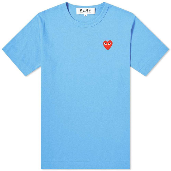 Photo: Comme des Garcons Play Colour Series Logo Tee Blue