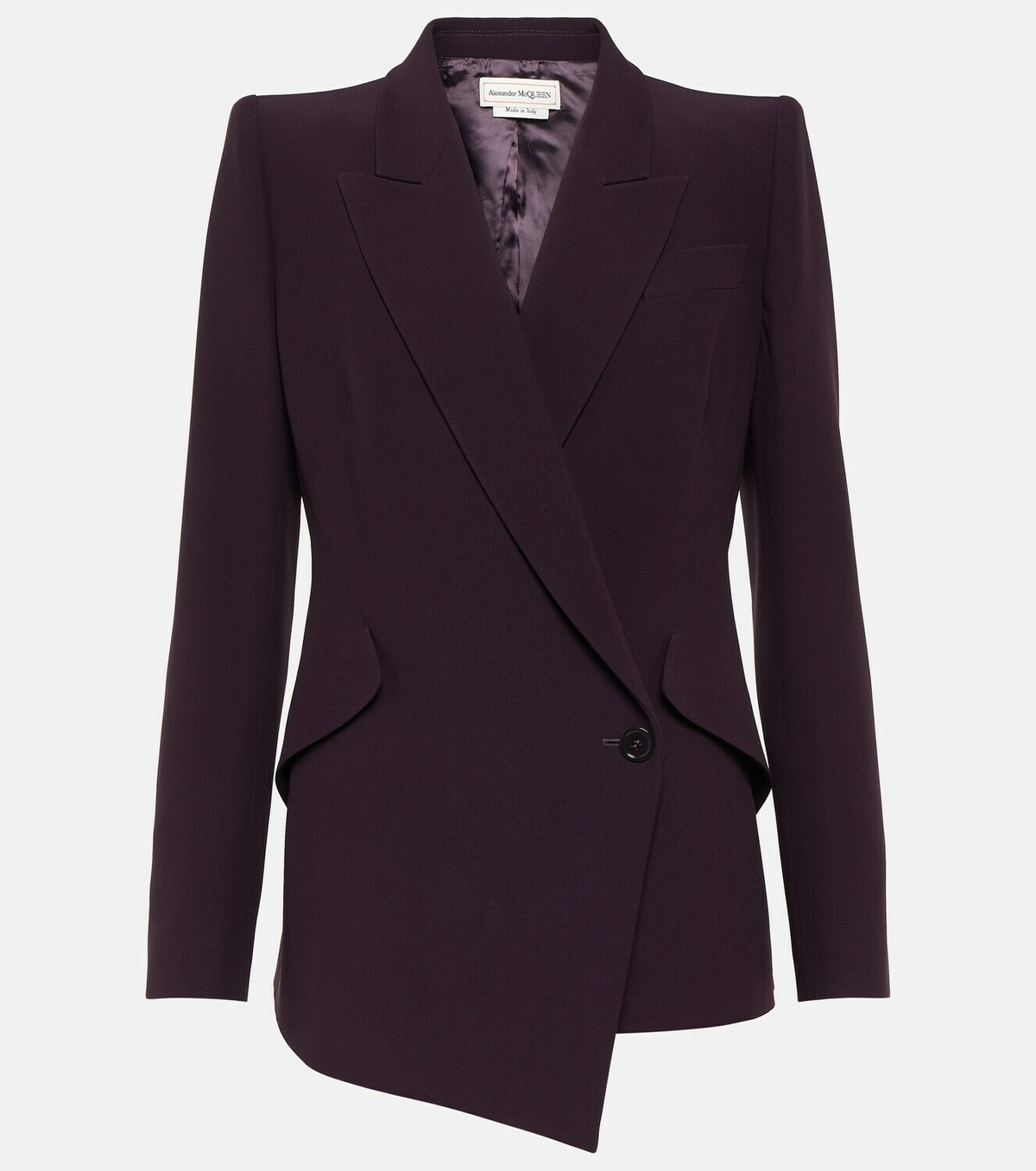 Alexander McQueen Asymmetric crêpe blazer Alexander McQueen