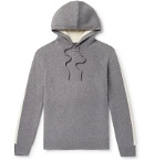 Theory - Striped Wool and Cashmere-Blend Hoodie - Gray