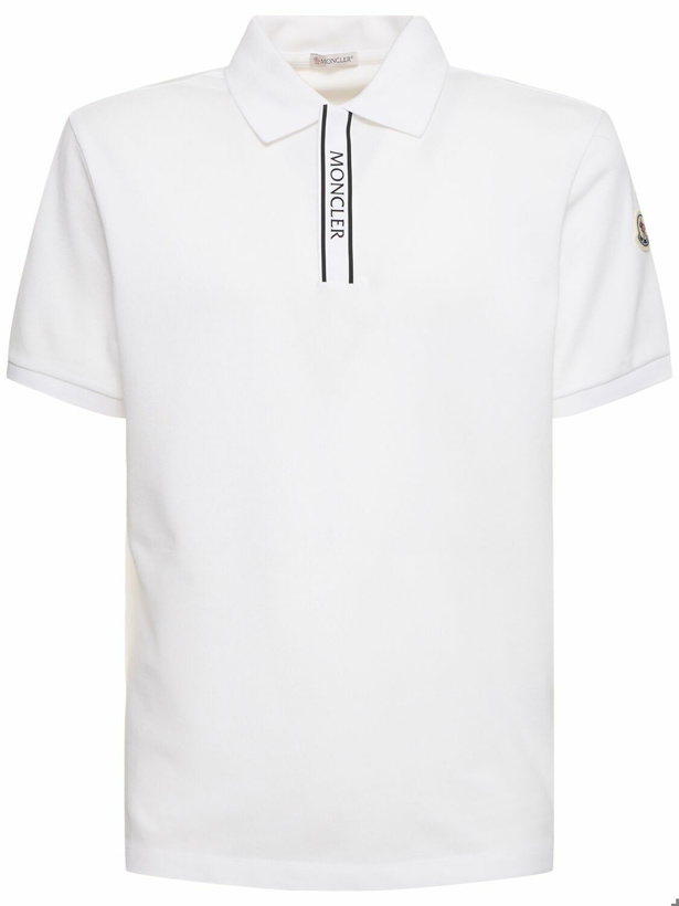 Photo: MONCLER Logo Cotton Polo Shirt