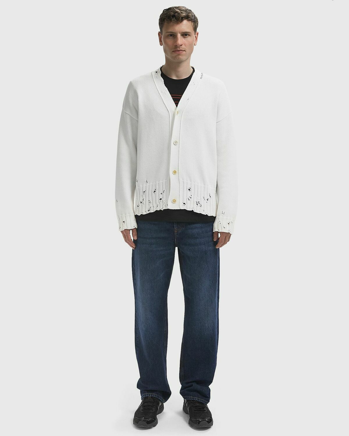 Marni CARDIGAN White Mens Zippers & Cardigan