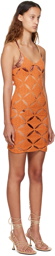 Isa Boulder SSENSE Exclusive Orange & Yellow Reversible Minidress