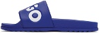 Hugo Blue Logo Strap Slides
