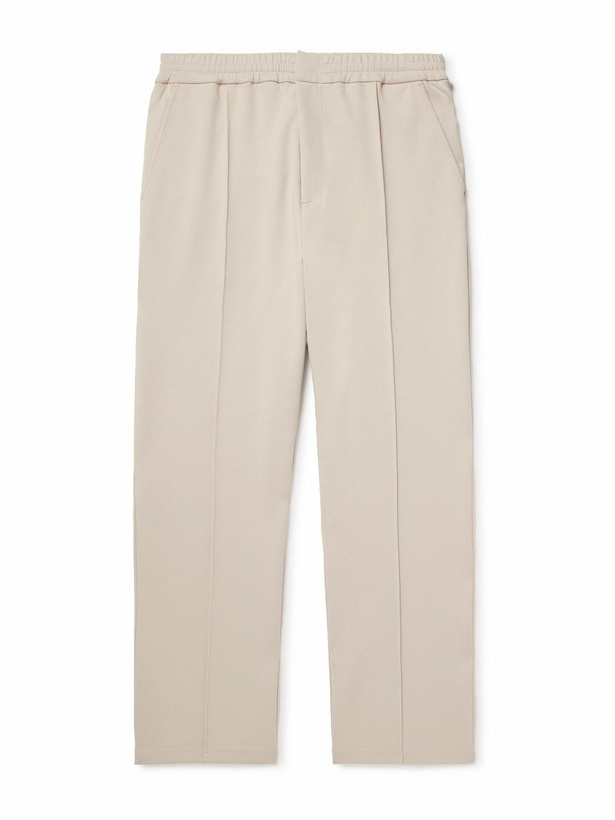 Photo: Rag & Bone - Straight-Leg Cotton-Blend Ponte Sweatpants - Neutrals