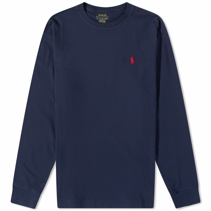 Photo: Polo Ralph Lauren Men's Long Sleeve T-Shirt in Ink