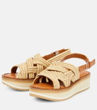 Clergerie - Frieda raffia platform sandals