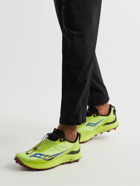 Saucony - Peregrine 12 ST Rubber-Trimmed Mesh Running Sneakers - Yellow