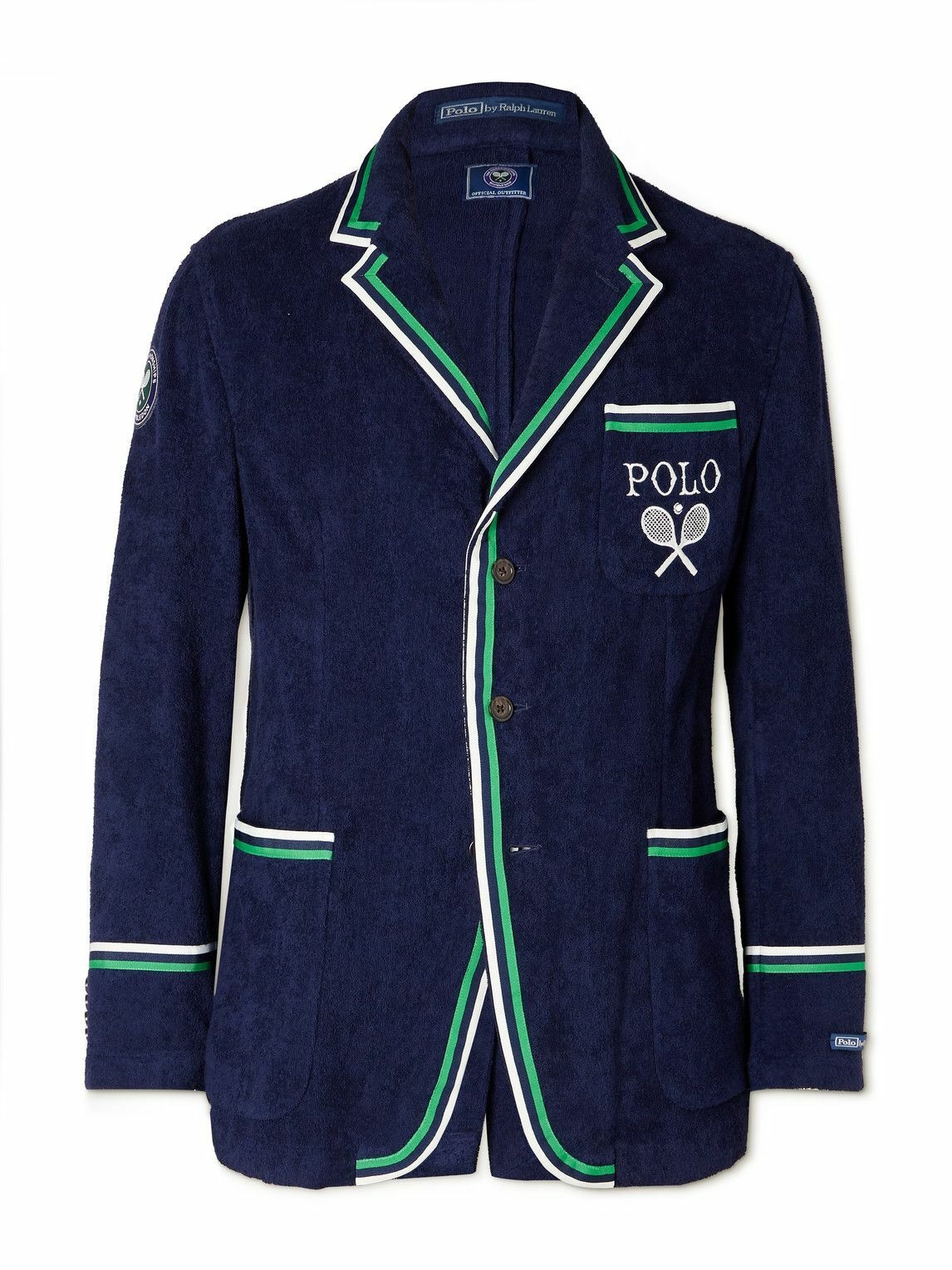 Polo Ralph Lauren - Wimbledon Appliquéd Logo-Embroidered Wool and Linen ...