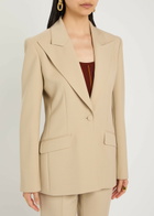 Gabriela Hearst Leiva Wool Blazer Khaki