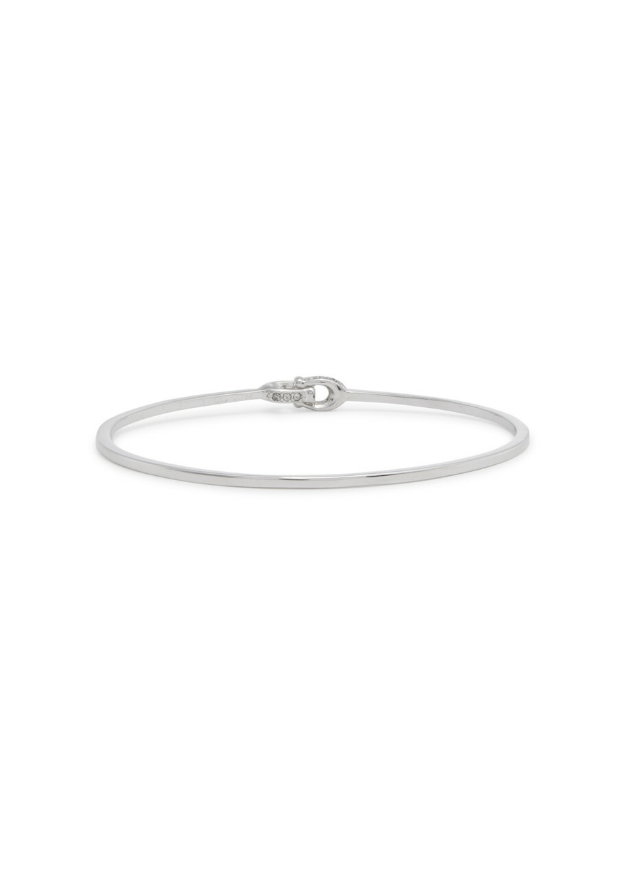 Coach Crystal-embellished C Logo Bracelet - Silver - One Size