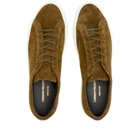 Common Projects Men's Achilles Low Waxed Suede Sneakers in Tobacco