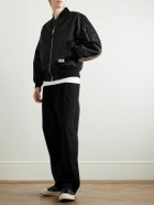 Wacko Maria - MA-1 Faux Fur-Trimmed Padded Shell Bomber Jacket - Black