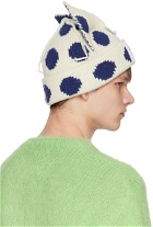 Charles Jeffrey Loverboy Navy & Off-White Chunky Ears Beanie