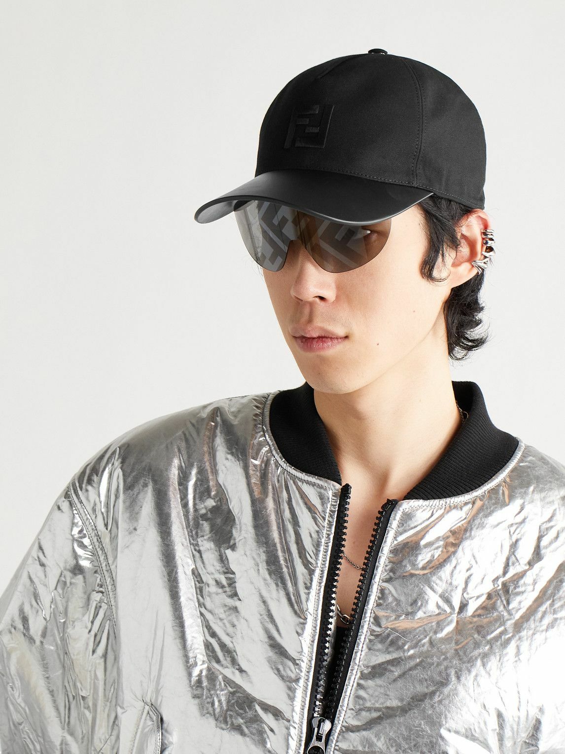 キャップ Fendi Black Denim Baseball Cap Fendi Black Denim Baseball Cap for Men | Lyst