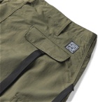 Flagstuff - Wide-Leg Webbing-Trimmed Ripstop Cargo Trousers - Green