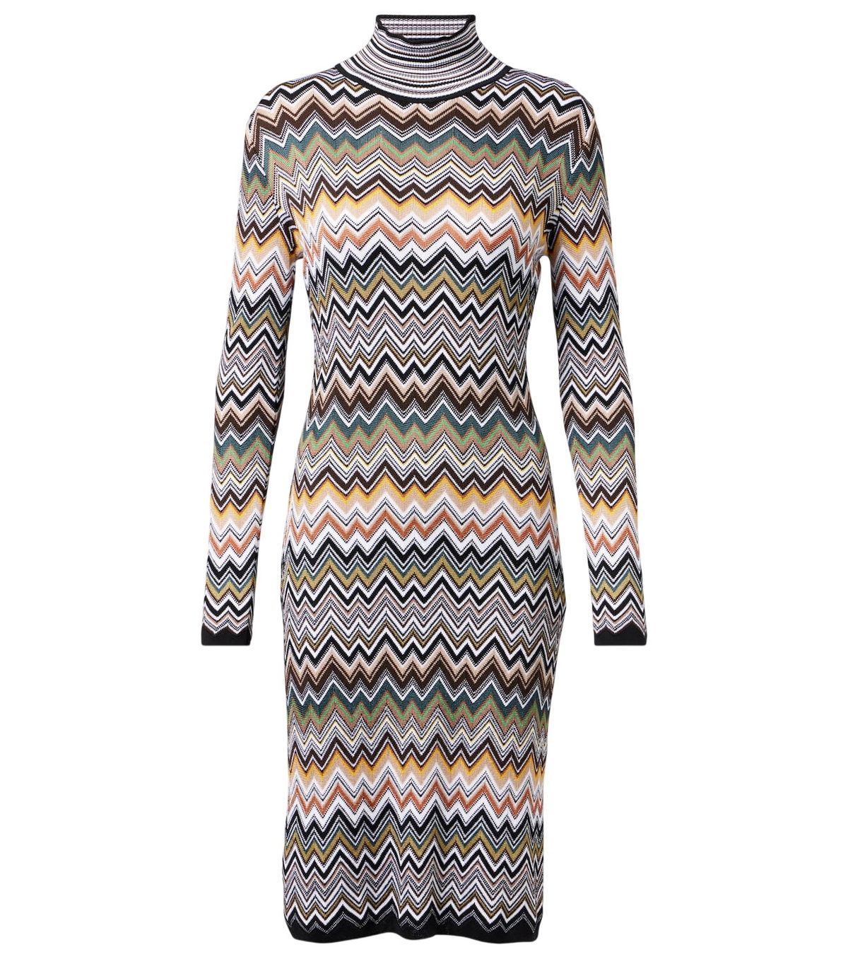 Missoni - Zig-zag knit cotton-blend midi dress Missoni