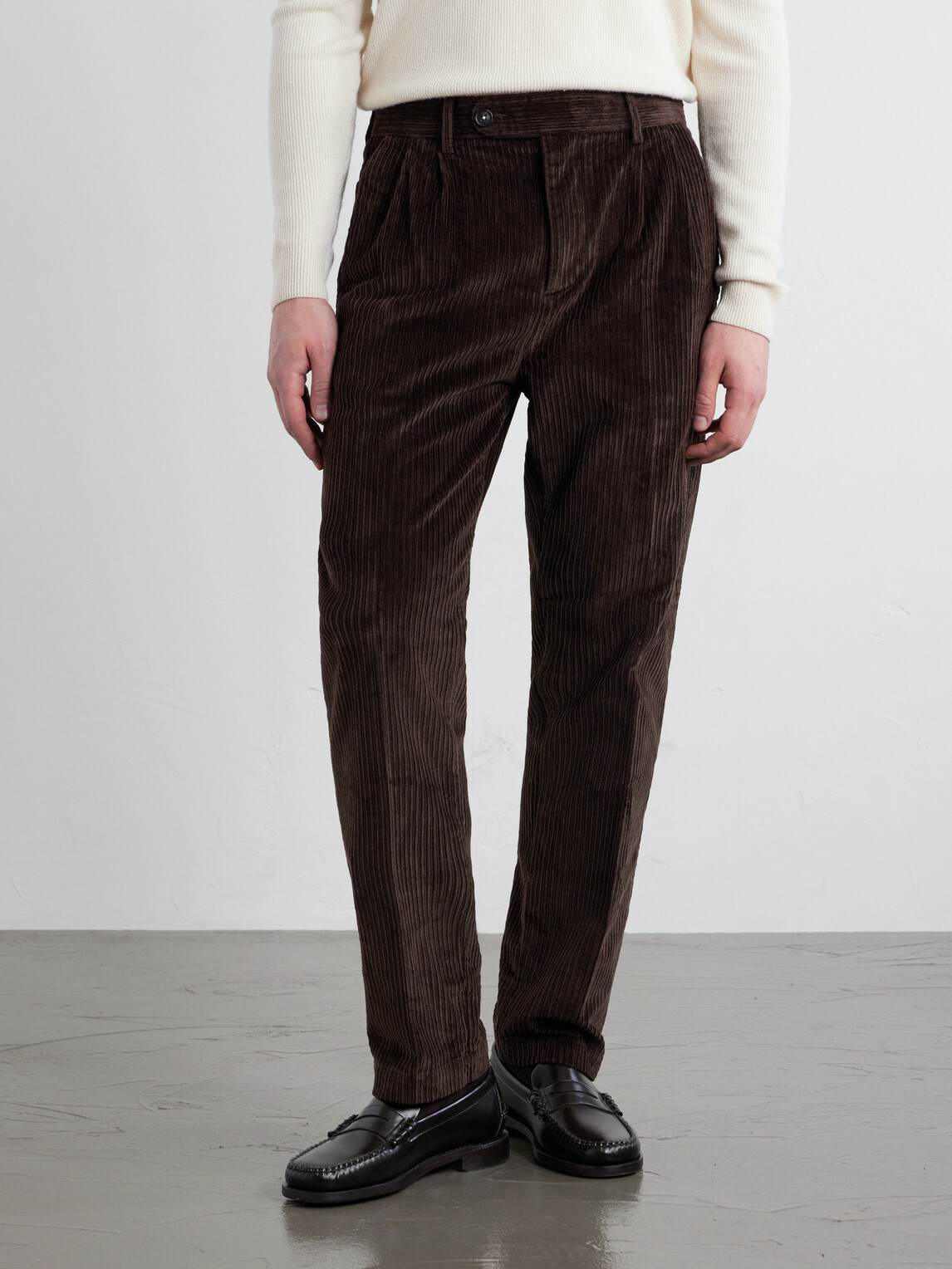 Massimo Alba - Strallo02 Straight-Leg Cotton-Blend Corduroy Trousers - Brown