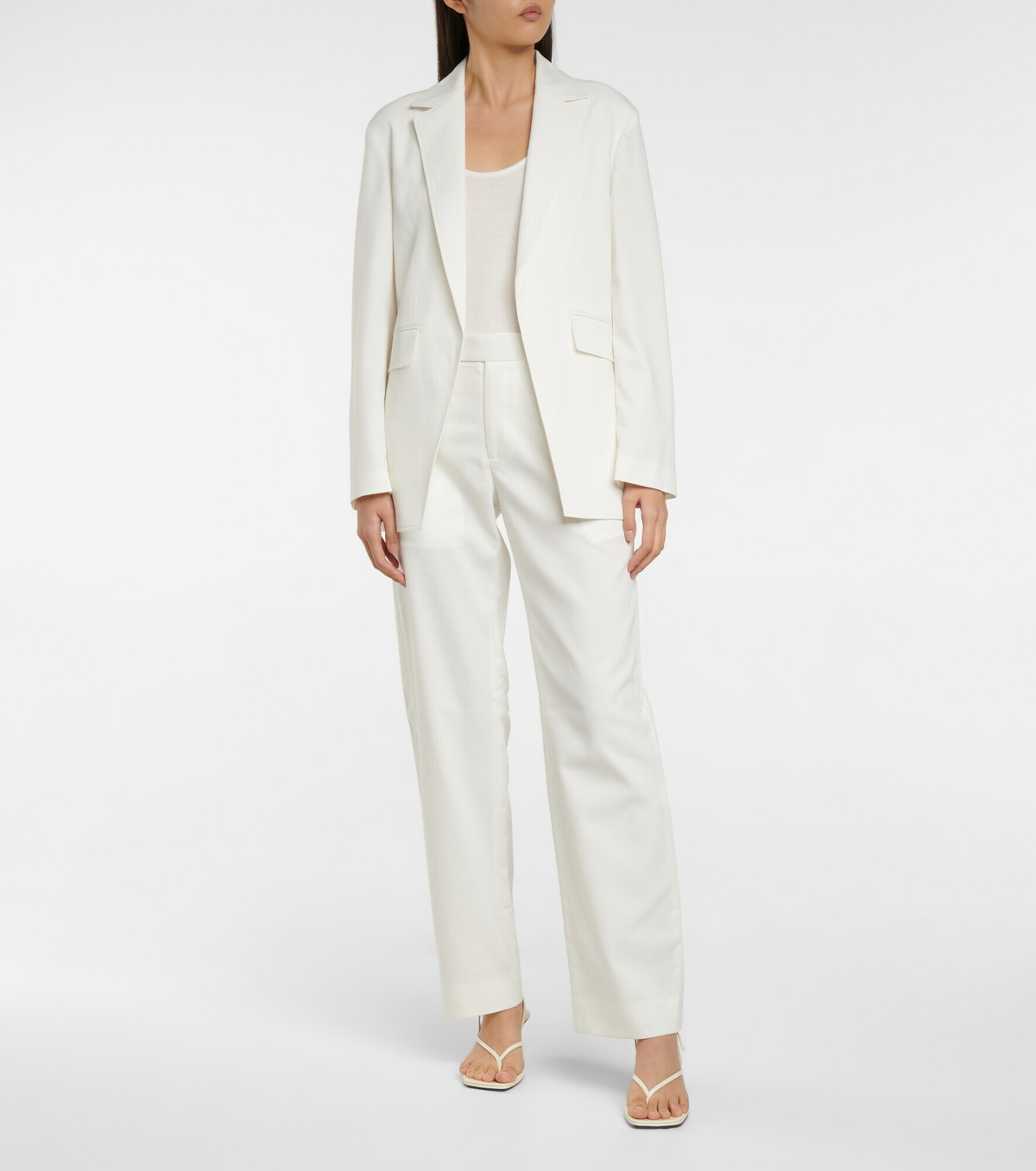 Deveaux New York - Cleo high-rise straight pants