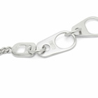 MM6 Maison Margiela Men's Bottle Top Bracelet in Palladio Burattato