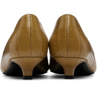 TOTEME Beige Sharp Croco-Embossed Kitten Heels