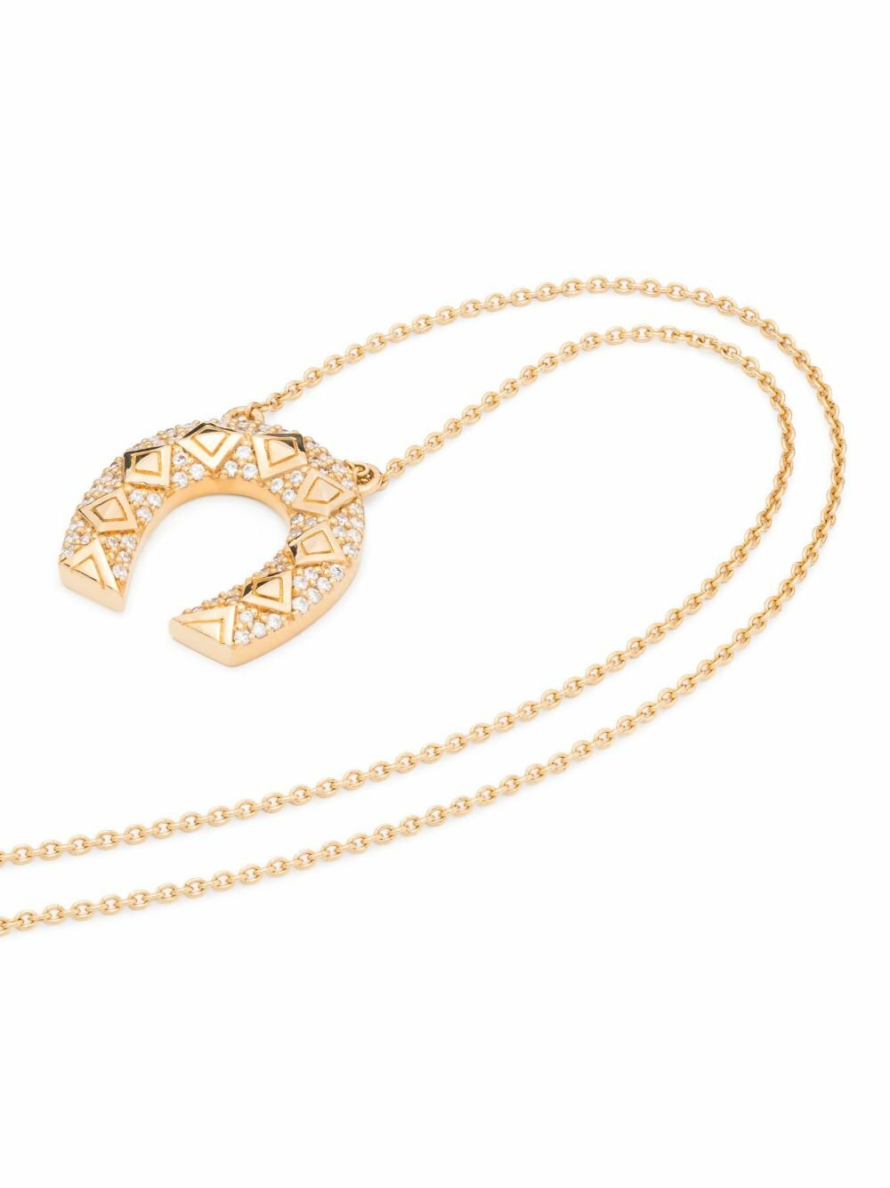 Harwell Godfrey 18K Yellow Gold Horseshoe Diamond Pendant Necklace