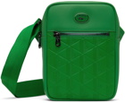 Lacoste Green Leather Monogram Vertical Bag