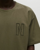 Norse Projects Simon Loose Organic Heavy Jersey N Logo Tee Green - Mens - Shortsleeves