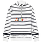 Alife Half Zip Striped Crew Sweat
