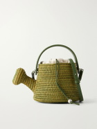 LOEWE - Paula's Ibiza Watering Can Leather-Trimmed Raffia Messenger Bag