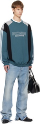 Martine Rose Blue Panelled Sweatshirt