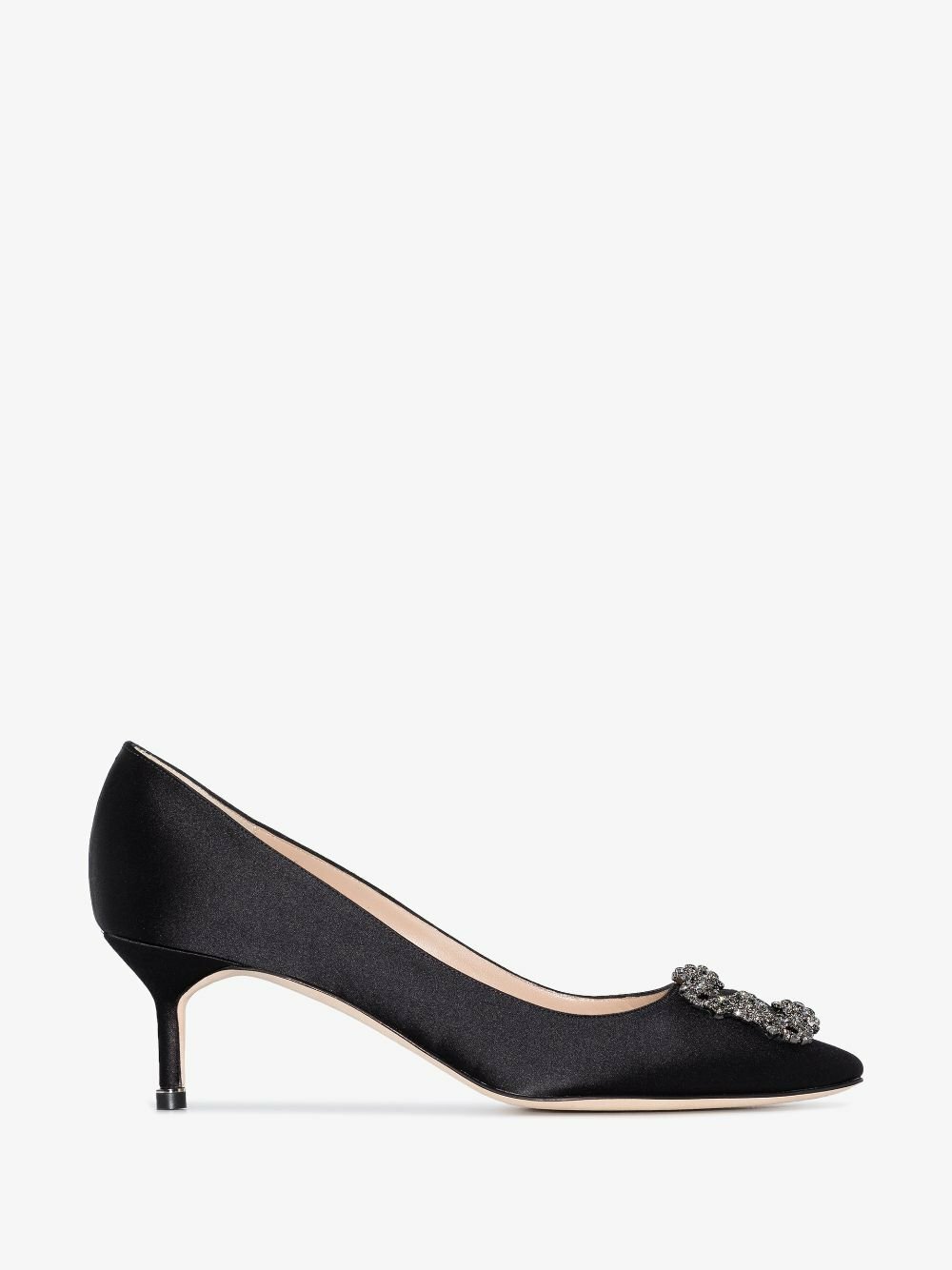 Manolo Blahnik Black Hangisi 50 Satin Pumps Manolo Blahnik