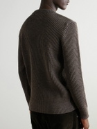 S.N.S Herning - Fender III Slim-Fit Ribbed Virgin Wool Sweater - Brown