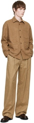Comme des Garçons Homme Tan Wool Beaver Bonding Jacket