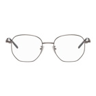 Alexander McQueen Gunmetal Round Glasses