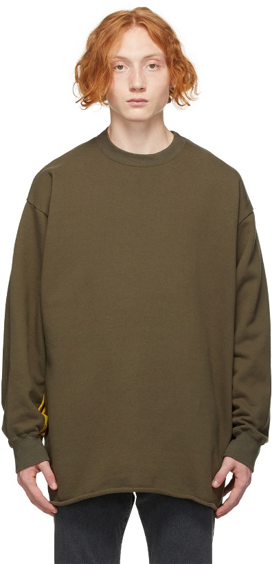 Photo: Undercoverism Brown Paneled Sweatshirt