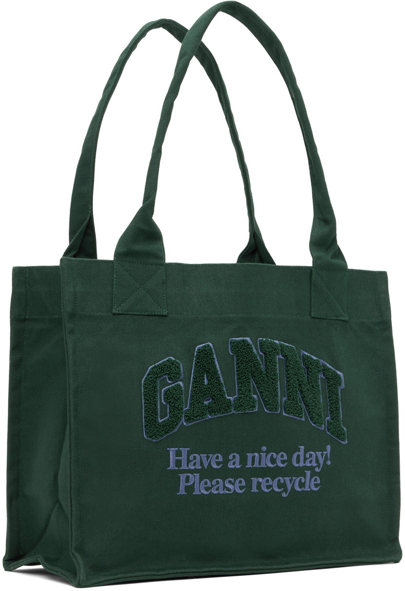 ハンドバッグ GANNI ORGANIC COTTON LARGE TOTE BAG Ganni Organic Cotton Xxl Tote Bag In Black | ModeSens