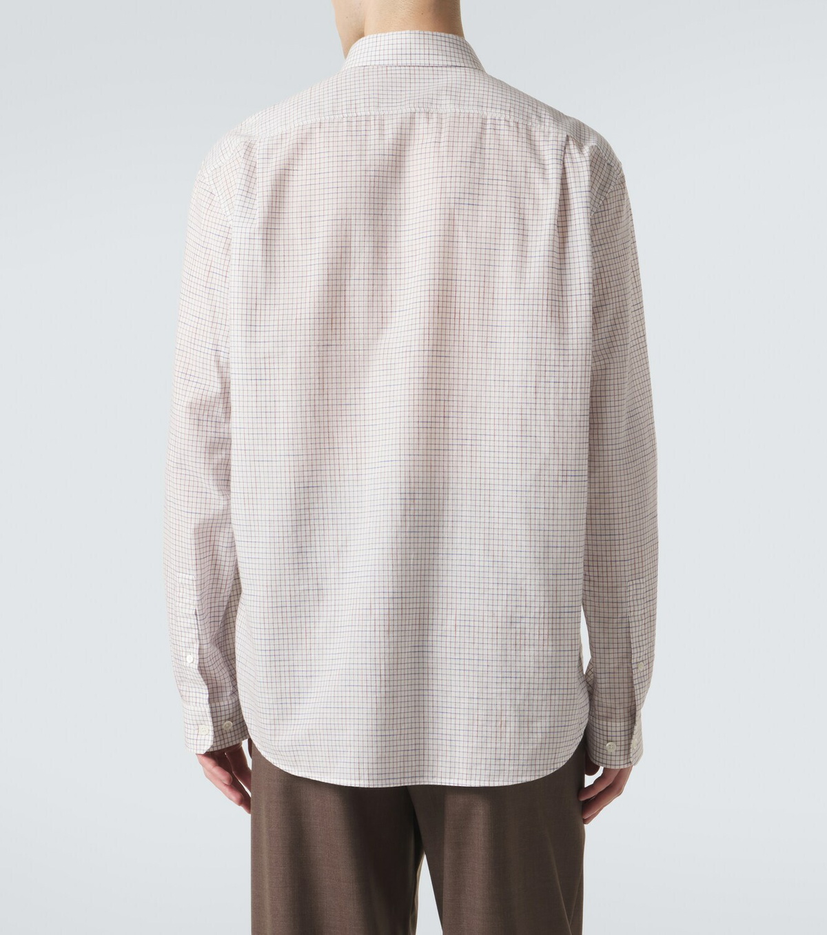 The Row Pompeo checked cotton chambray shirt