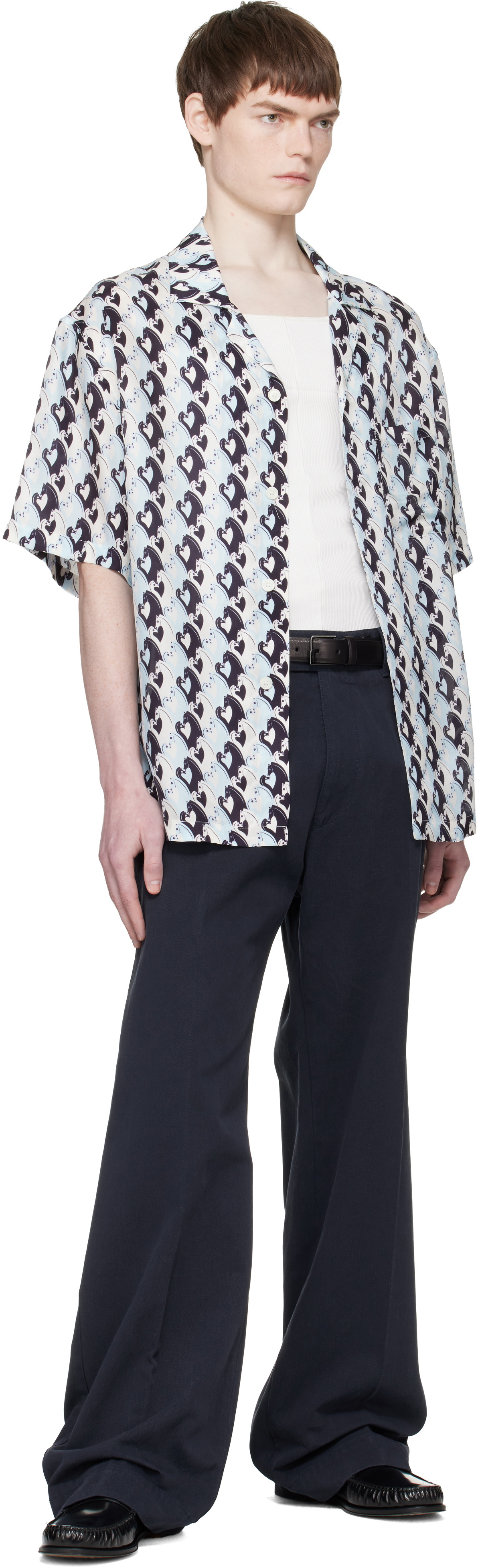 Lanvin Blue Lunar Year Print Shirt