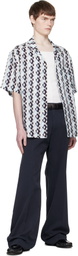 Lanvin Blue Lunar Year Print Shirt