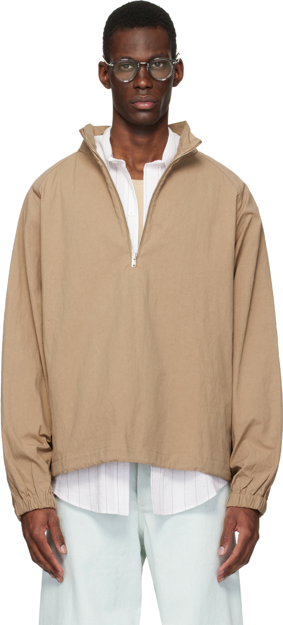 colbo Beige Half Zip Raglan Jacket