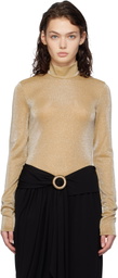 Lanvin Gold Long Sleeve T-shirt