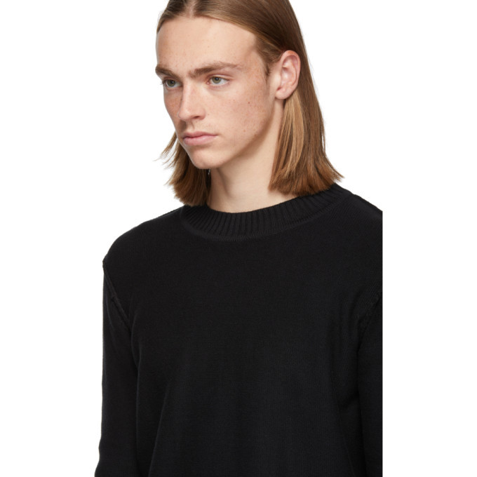 LHomme Rouge Black Inverted Sweater LHomme Rouge