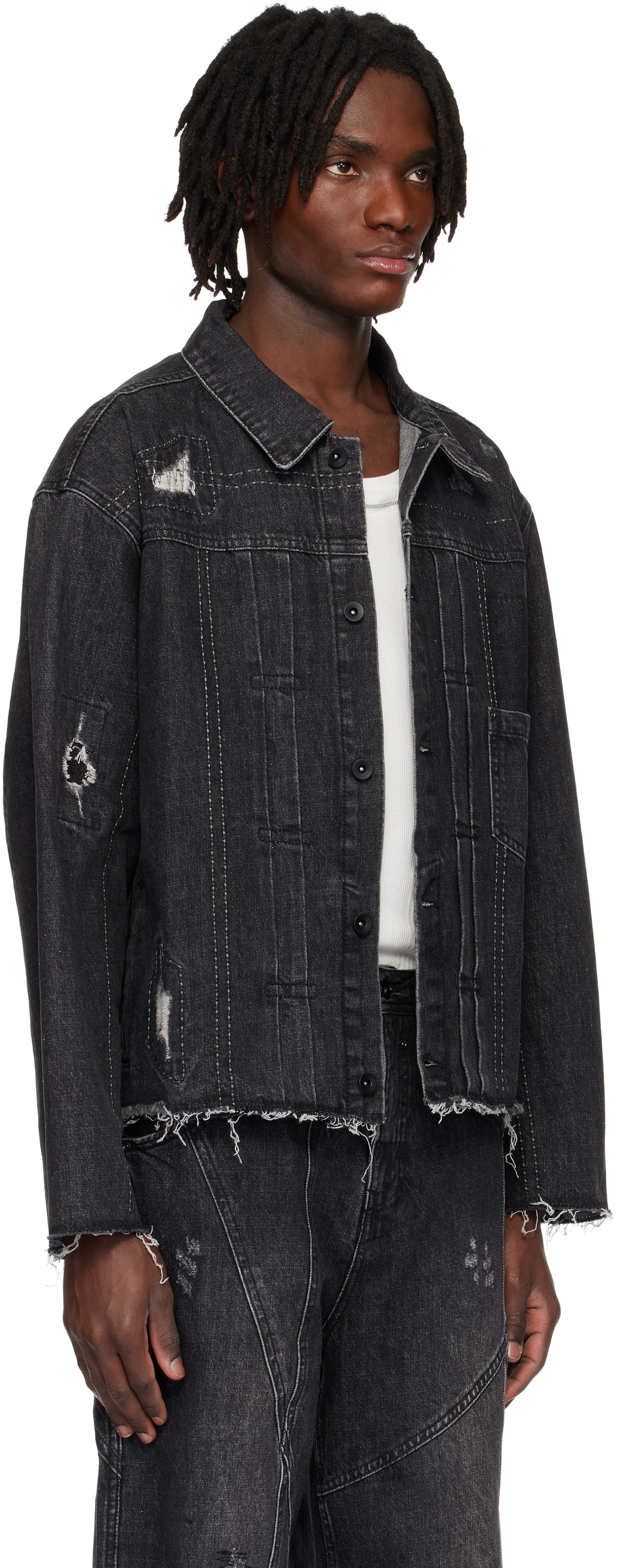 Professor.E Black Repaired Type I Denim Jacket