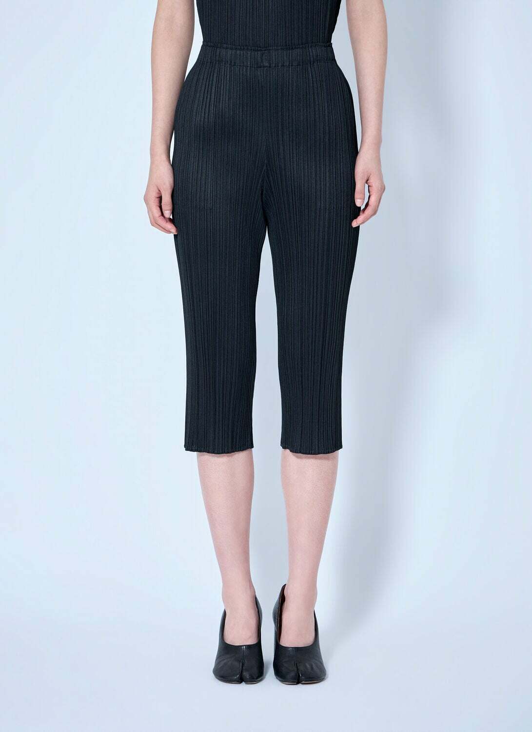 Pleats Please Issey Miyake Pleated Cropped Trousers