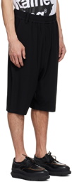 White Mountaineering Black Polyester Shorts